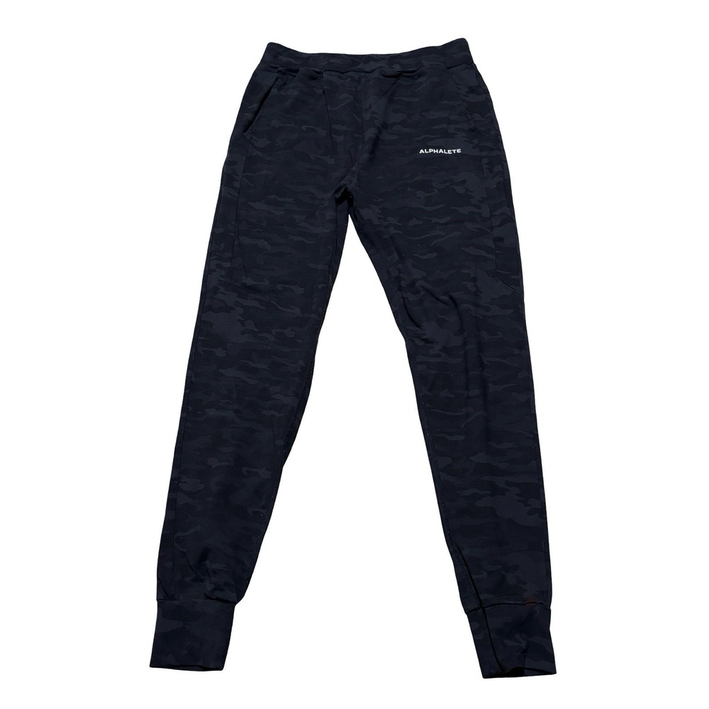 Alphalete Men's Premium V2 Jogger Black Gray‎ Camo Pants STAINED Sz M 28 x 28